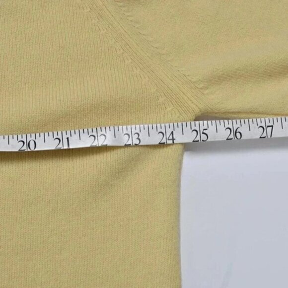VIntage St. Bernard 100% Lambswool Yellow Sweater Long Sleeve Size Large - Picture 12 of 14